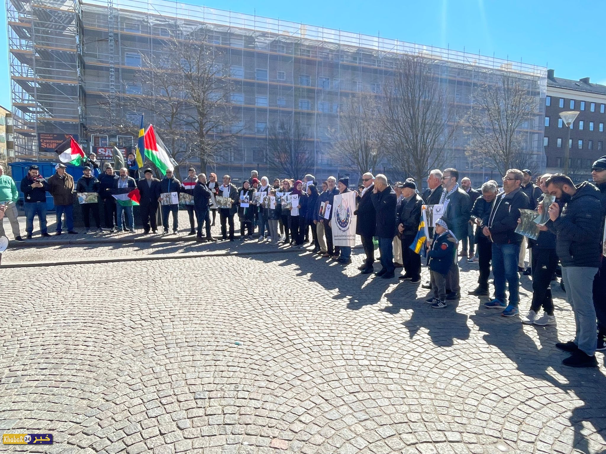 السويد: وقفة مع الشعب الفلسطيني تنديداً بجرائم الاحتلال